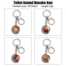 Toilet-bound Hanako-kun Two-sided Rotatable Round Crystal Key Chain Ring