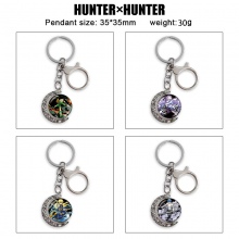 Hunter x Hunter Two-sided Rotatable Round Crystal Key Chain Ring