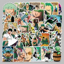 50pcs One Piece Roronoa Zoro waterproof stickers s...