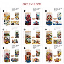 Super Mario anime frosted glass cups 350ml/450ml