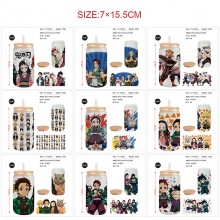 Demon Slayer anime frosted glass cups 350ml/450ml