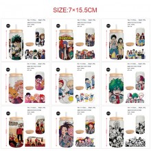 My Hero Academia anime frosted glass cups 350ml/450ml