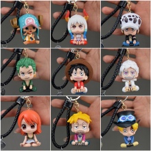 One Piece anime figure doll key chains