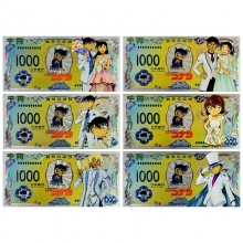 Detective Conan anime coin gold banknotes bills(price for 1pcs)