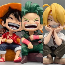 13cm One Piece Luffy Zoro Sanji figure(OPP bag)