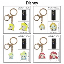 Princess Snow White Belle Mulan Mermaid Colorful Enamel Alloy Key chain