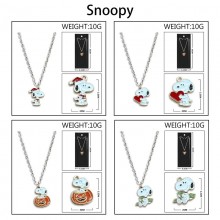 Snoopy Colorful Enamel Alloy Necklace