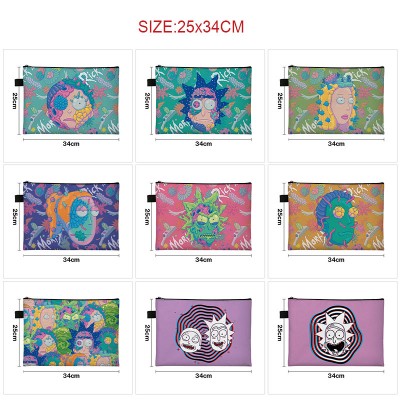 Rick and Morty anime A4 file folder documents bag