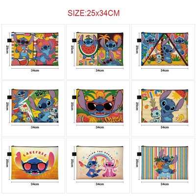 Stitch anime A4 file folder documents bag