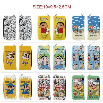 Crayon Shin-chan anime long zipper wallet purse