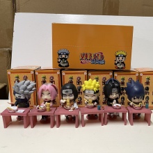 6pcs/set 9.6cm Naruto eating ramen anime figures