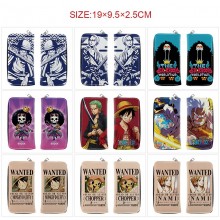 One Piece anime long zipper wallet purse