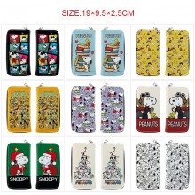 Snoopy anime long zipper wallet purse